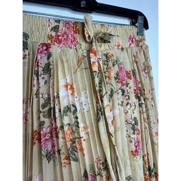 NWT Diya Palazzo Flowy Pleated Pants Wide Leg Floral Tropical Small beach summer - Picture 7 of 9